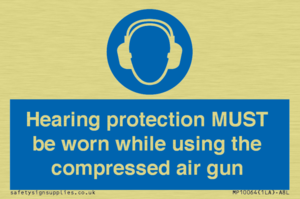 Hearing protection MUST be worn while using the compressed air gun